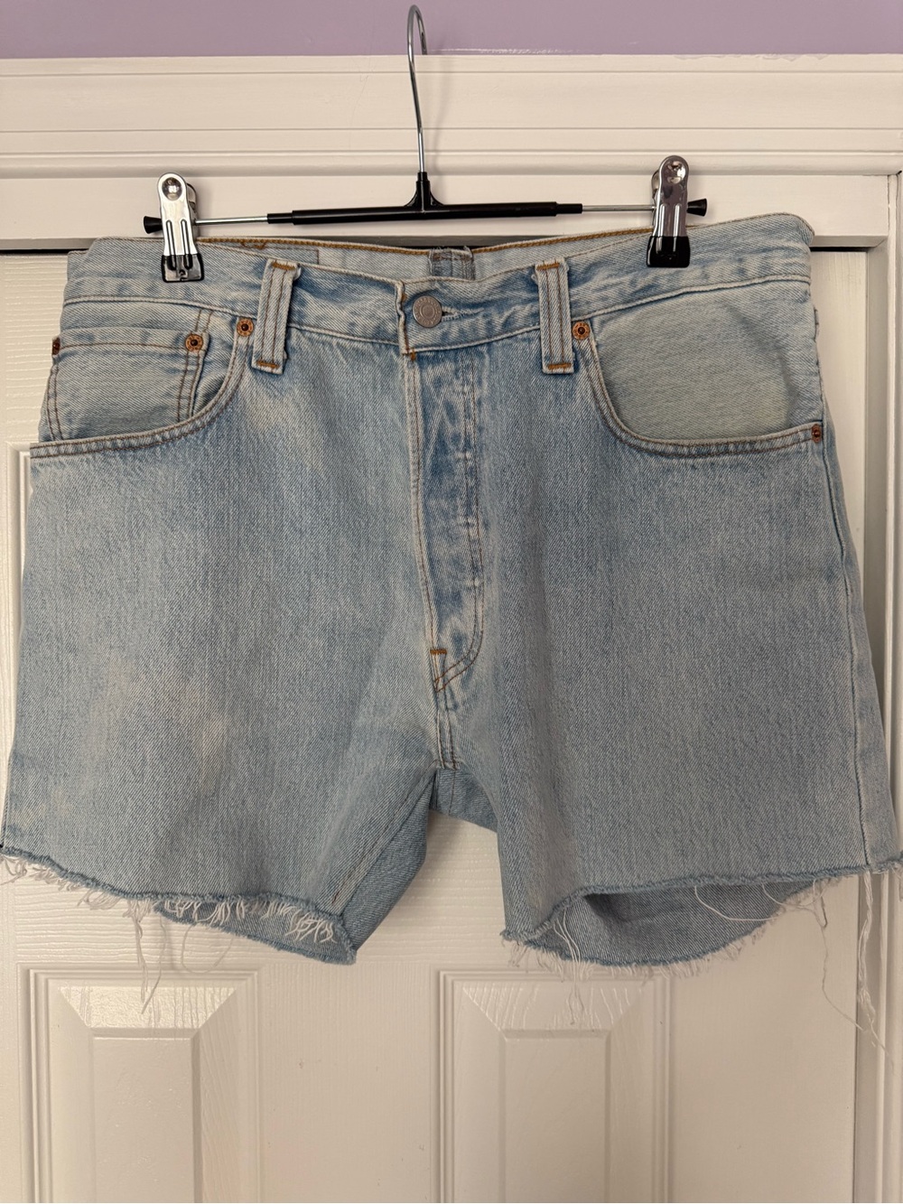 Levi's Light Wash Cutoff Denim Shorts